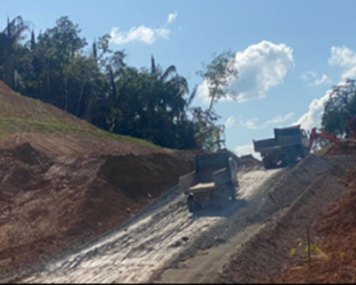 New road to Nanga Geremai, Kanowit halfway done