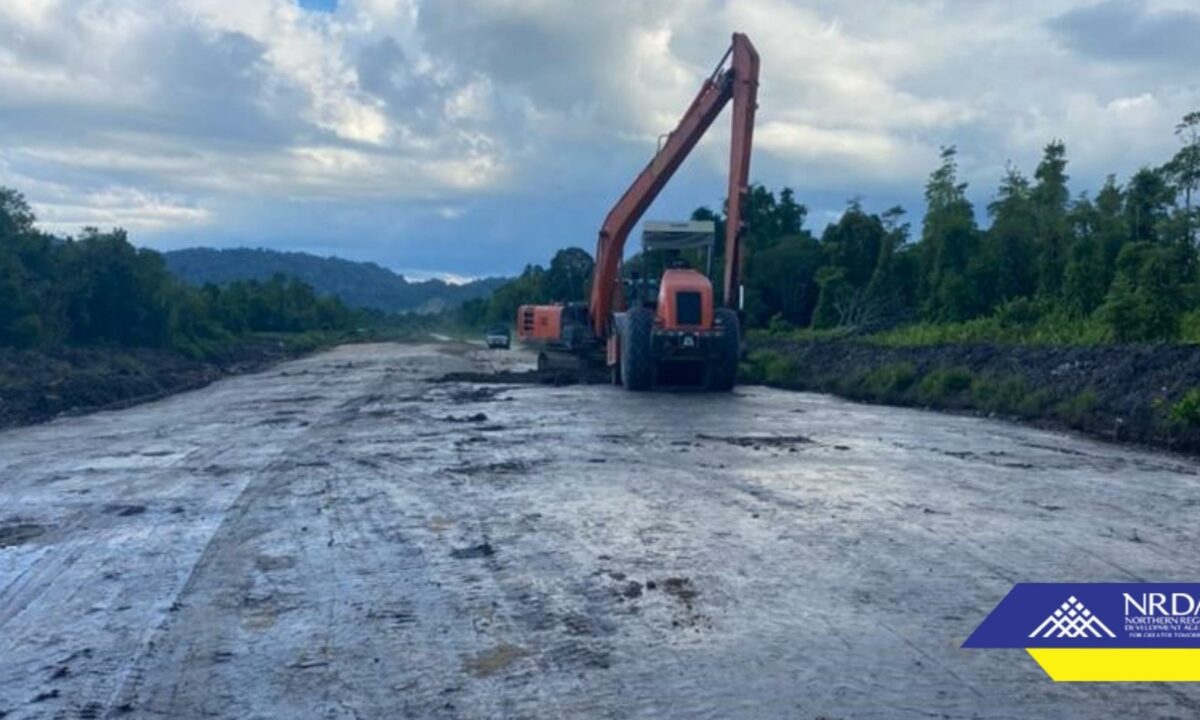 Geotechnical works and road treatment underway for new road from Bukit Lubok to Kampung Seberang Kedai, Limbang
