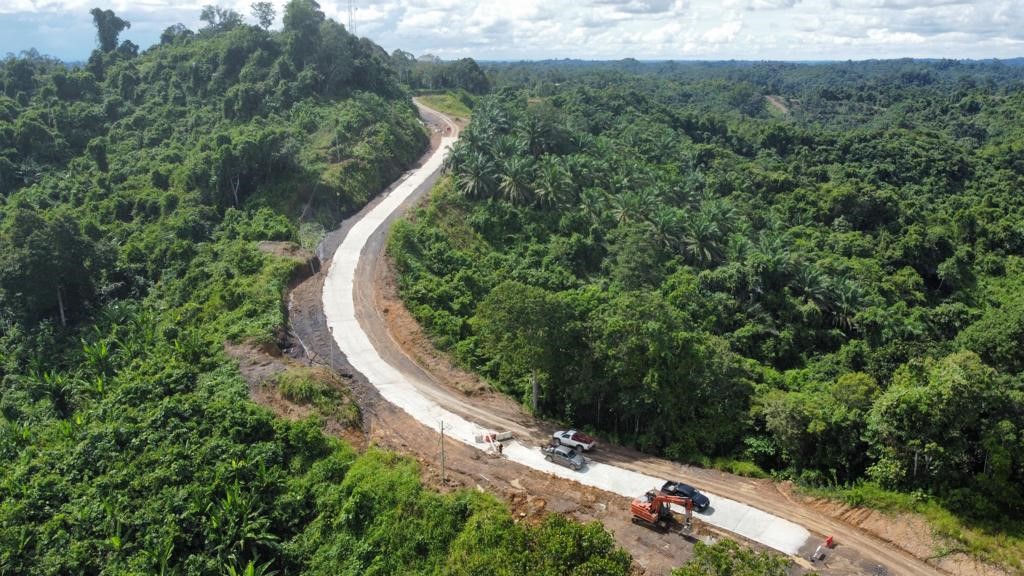Ongoing Construction of Access Road to Long Laput