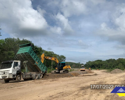 Construction of the new road from Kampung Pendam to Kampung Ipai ongoing