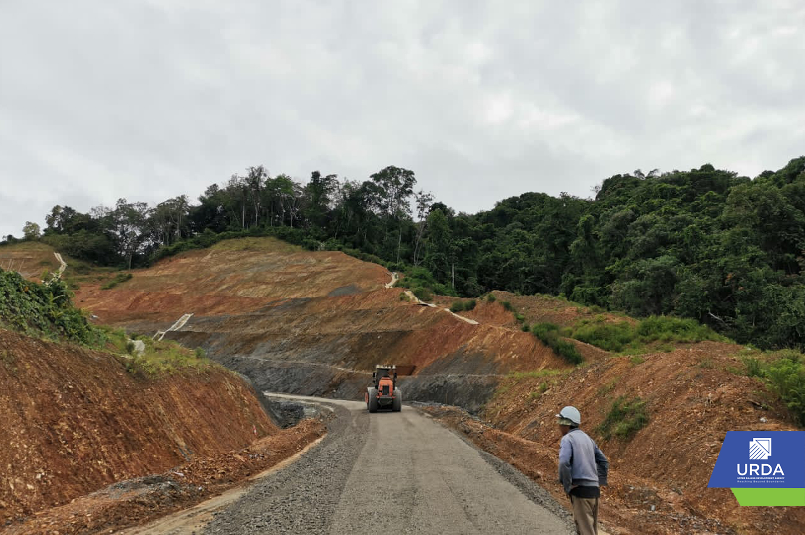 Upcoming road between Nanga Belawai and Rumah Jabang, Ulu Belawai set ...